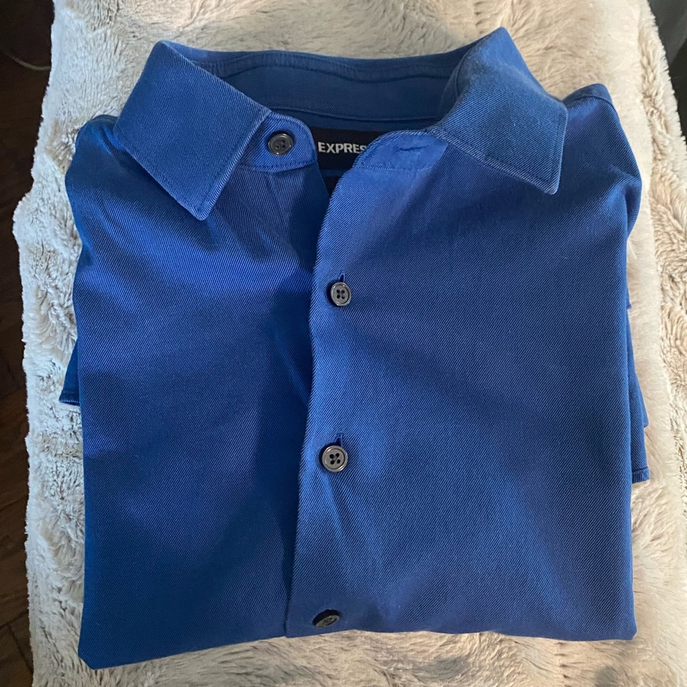Express 1MX Mens Long Sleeve Button Down Shirt